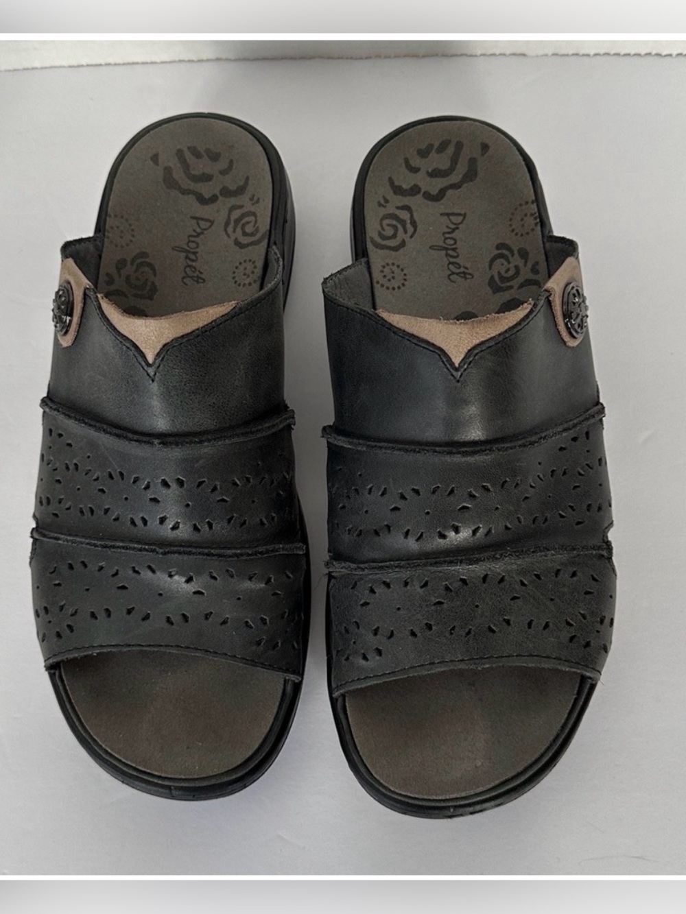 Propet Blue Slide Sandals | 10 XW